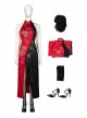 Game Resident Evil 4 Remake Halloween Cosplay Ada Wong Costume Cheongsam Full Set