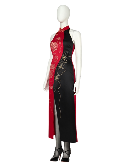 Game Resident Evil 4 Remake Halloween Cosplay Ada Wong Costume Cheongsam Full Set