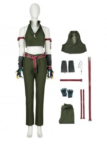 Game Final Fantasy VII Ever Crisis Halloween Cosplay Tifa Lockhart Costume Set Without Boots Without Props Claws