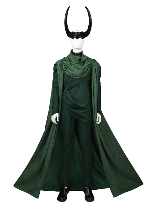 Loki Season 2 Halloween Cosplay Loki Laufeyson God Suit Accessories Black Headwear