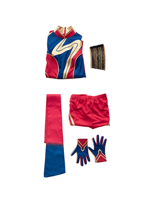 TV Drama Ms Marvel Halloween Cosplay Kamala Khan Costume Set Without Shoes