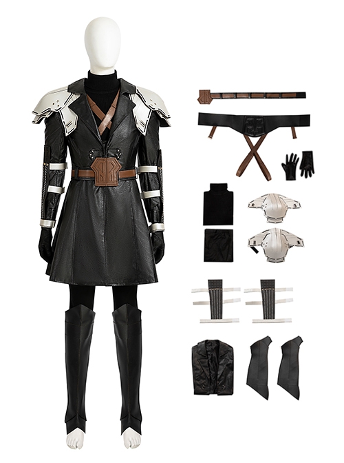 Final Fantasy VII Ever Crisis Halloween Cosplay Juvenile Version Sephiroth Costume Set Without Boots