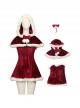 Movie Love Actually Halloween Cosplay Retro Style Christmas Red Dress Suit Costume Set Without Shoes