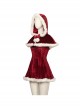 Movie Love Actually Halloween Cosplay Retro Style Christmas Red Dress Suit Costume Set Without Shoes