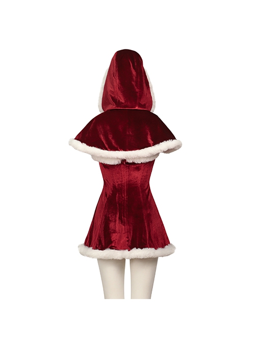 Movie Love Actually Halloween Cosplay Retro Style Christmas Red Dress Suit Costume Set Without Shoes