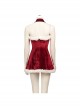 Movie Love Actually Halloween Cosplay Retro Style Christmas Red Dress Suit Costume Set Without Shoes