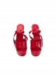 Movie Love Actually Halloween Cosplay Retro Style Christmas Red Accessories Red High Heel Shoes