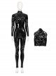 Batman Returns 1992 Halloween Cosplay Catwoman Selina Kyle Costume Black Bodysuit