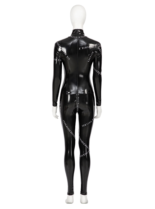 Batman Returns 1992 Halloween Cosplay Catwoman Selina Kyle Costume Black Bodysuit