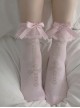 Exquisite Ballet Style Versatile Daily Cross Lace Cute Ribbon Bowknot Sweet Lolita Cotton Socks