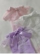 Exquisite Ballet Style Versatile Daily Cross Lace Cute Ribbon Bowknot Sweet Lolita Cotton Socks