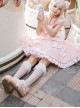 Miss Mewmew Series Cute Pink Kitty Paw Sweet Lolita Ruffles Bowknot Soft Girl Camisole Skirt Cat Ear Hairpin Set