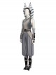 Star Wars TV Drama Halloween Cosplay Ahsoka Tano Gray Robe Version Costume Set Without Shoes