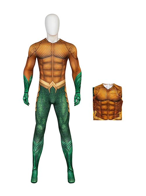 Aquaman And The Lost Kingdom Halloween Cosplay Arthur Curry Costume Printing Bodysuit