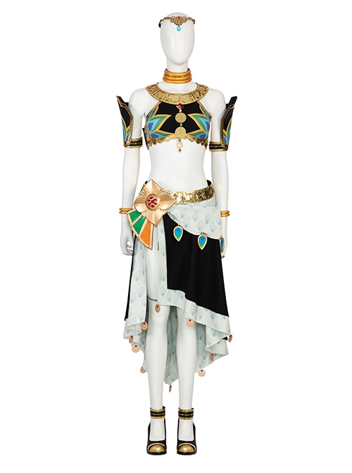 The Legend Of Zelda Tears Of The Kingdom Halloween Cosplay MakeelaRiju Accessories Black Gold High Heels