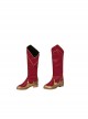 Captain Marvel II Halloween Cosplay Ms. Marvel Combat Accessories Red Zippered Boots