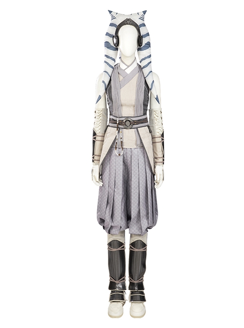 Star Wars Halloween Cosplay Ahsoka Tano White Battle Suit Accessories White Shoes