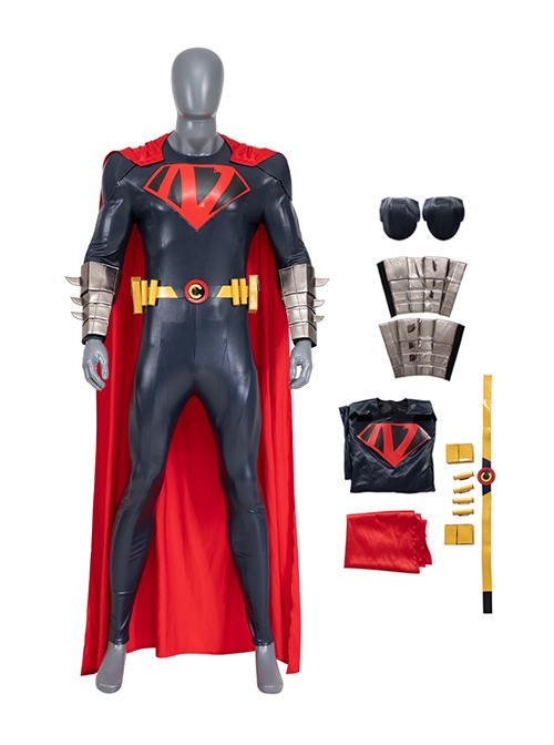 The Flash Halloween Cosplay Nicolas Cage Version Superman Bodysuit Costume Set Without Shoes