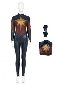 Captain Marvel II Halloween Cosplay Carol Danvers Team Uniform Bodysuit Costume Set Without Shoes