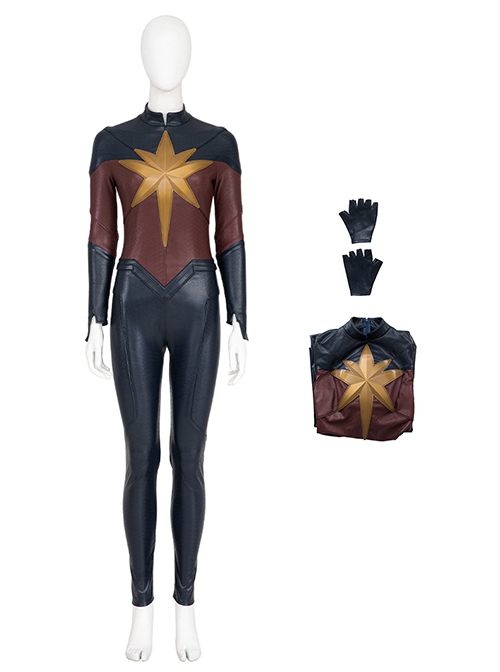 Captain Marvel II Halloween Cosplay Carol Danvers Team Uniform Bodysuit Costume Set Without Shoes