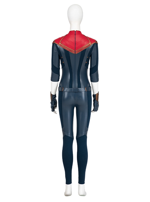 Captain Marvel II Halloween Cosplay Carol Danvers Battle Suit Bodysuit Costume Set Without Shoes