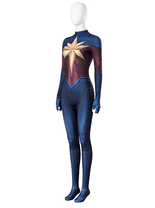 The Marvels Captain Marvel 2 Halloween Cosplay Carol Danvers Battle Suit Costume Bodysuit