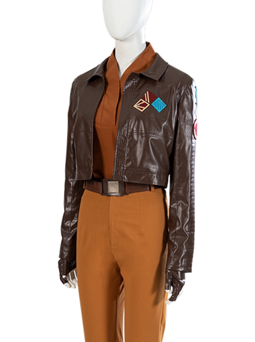 Star Wars Spin-off TV Drama Ahsoka Halloween Cosplay Sabine Wren Accessories Brown Leather Coat