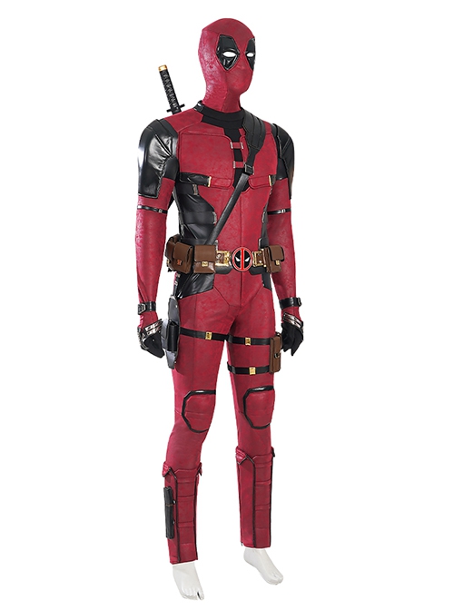 Movie Deadpool 3 Halloween Cosplay Wade Winston Wilson Battle Suit Costume Set Without Boots