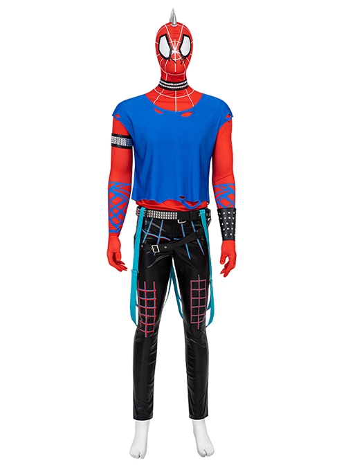 Spider-Man Across The Spider-Verse Halloween Cosplay Spider-Punk Hobart Brown Costume Set Without Boots