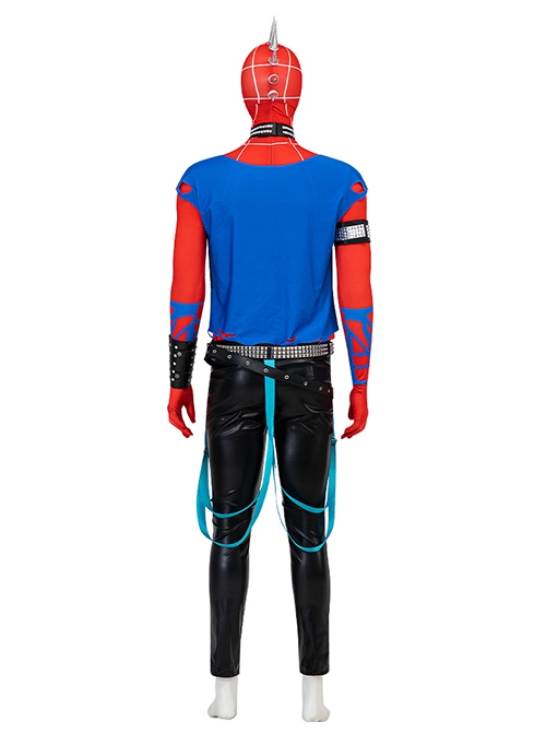 Spider-Man Across The Spider-Verse Halloween Cosplay Spider-Punk Hobart Brown Costume Set Without Boots