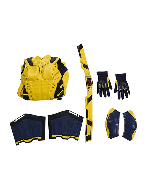 Movie Deadpool 3 Halloween Cosplay Wolverine James Howlett Logan Battle Suit Costume Set Without Boots Without Wolf Paws