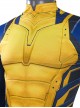 Movie Deadpool 3 Halloween Cosplay Wolverine Costume Printing Yellow Bodysuit