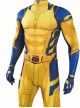 Movie Deadpool 3 Halloween Cosplay Wolverine Costume Printing Yellow Bodysuit