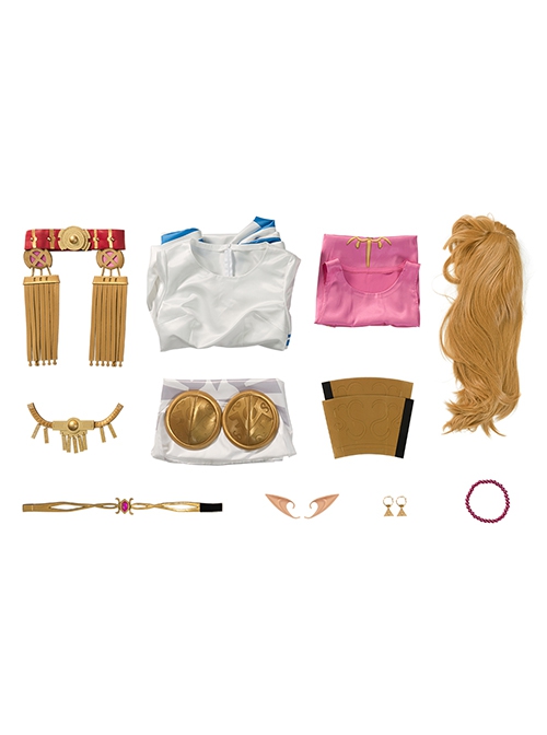 Game Super Smash Bros. Halloween Cosplay Princess Zelda Costume Set Without Boots