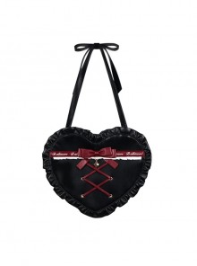 Chain Love Ballet Series Y2K Hottie Heart Shape Ruffles Quadratic Element Transparent Layer Itabag Kawaii Crossbody Bag