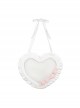 Chain Love Ballet Series Y2K Hottie Heart Shape Ruffles Quadratic Element Transparent Layer Itabag Kawaii Crossbody Bag