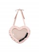 Chain Love Ballet Series Y2K Hottie Heart Shape Ruffles Quadratic Element Transparent Layer Itabag Kawaii Crossbody Bag