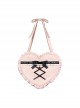 Chain Love Ballet Series Y2K Hottie Heart Shape Ruffles Quadratic Element Transparent Layer Itabag Kawaii Crossbody Bag