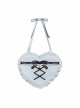 Chain Love Ballet Series Y2K Hottie Heart Shape Ruffles Quadratic Element Transparent Layer Itabag Kawaii Crossbody Bag