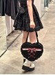 Chain Love Ballet Series Y2K Hottie Heart Shape Ruffles Quadratic Element Transparent Layer Itabag Kawaii Crossbody Bag