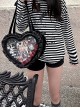 Chain Love Ballet Series Y2K Hottie Heart Shape Ruffles Quadratic Element Transparent Layer Itabag Kawaii Crossbody Bag