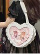 Chain Love Ballet Series Y2K Hottie Heart Shape Ruffles Quadratic Element Transparent Layer Itabag Kawaii Crossbody Bag