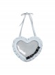 Chain Love Ballet Series Y2K Hottie Heart Shape Ruffles Quadratic Element Transparent Layer Itabag Kawaii Crossbody Bag