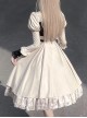 Moon Rune Series Handsome Ruler Apricot Gothic Lolita Dark Elegant Long Puff Sleeves Dress