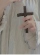 Love The World Series Cosplay Photography Handheld Props Gothic Lolita Christian Wooden Cross Mini Cane