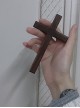 Love The World Series Cosplay Photography Handheld Props Gothic Lolita Christian Wooden Cross Mini Cane