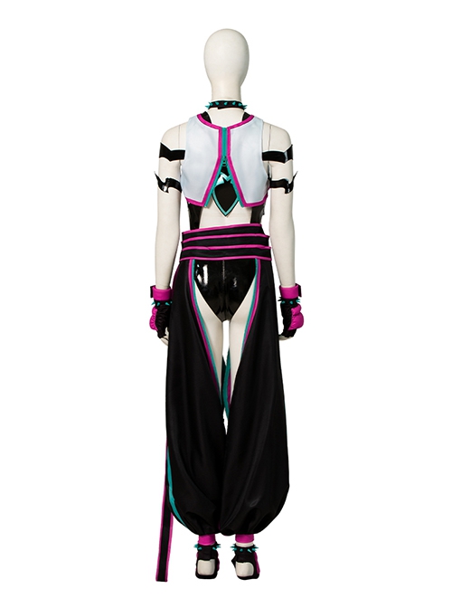 Game Street Fighter 6 Halloween Cosplay Han Juri Hollow-Out Version Costume Full Set