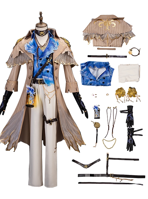 Game Identity V Halloween Cosplay Naib Subedar Mercenary Curious Cabinet Costume Full Set