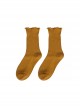 Japanese Classic Basic College Style Daily School Lolita Cotton Vertical Stripe Lace Stacking Socks