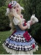 Spade Fairy Tale Series Playing Cards Bowknot Alice Cute Pocket Watch Sweet Lolita Lace Ruffles Sleeveless Dress